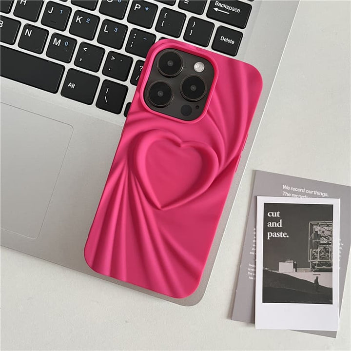 Premium Korean Heart Silicone Case for iPhone – Ultimate Drop Protection 11 - 14ProMax