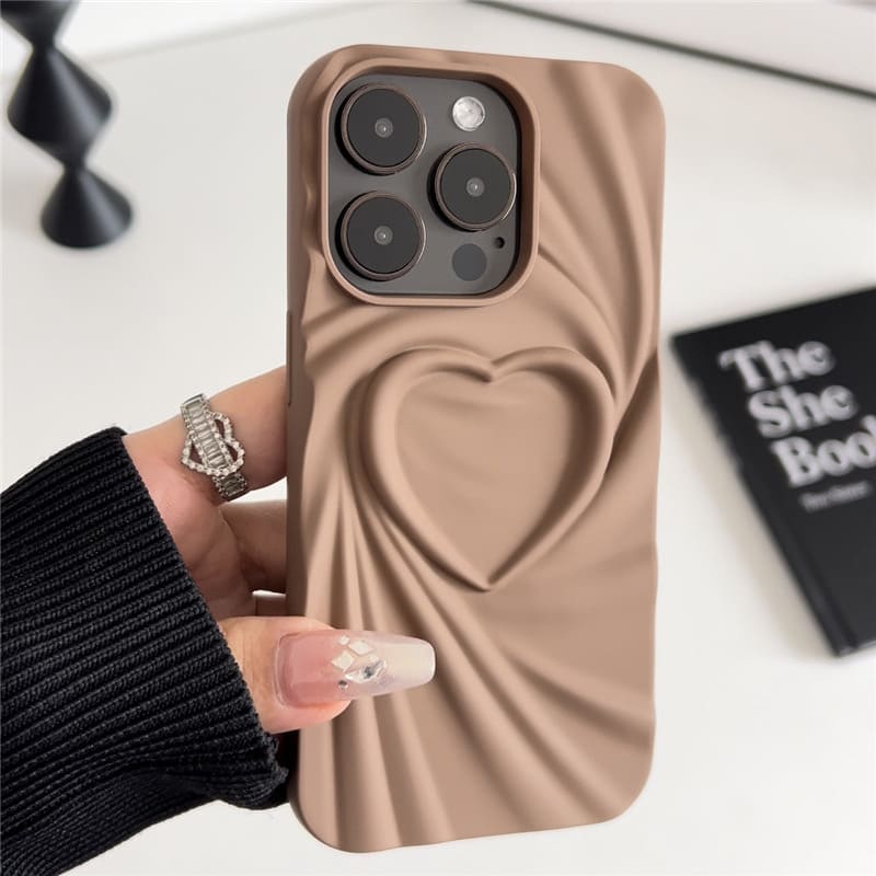 Premium Korean Heart Silicone Case for iPhone – Ultimate Drop Protection 11 - 14ProMax