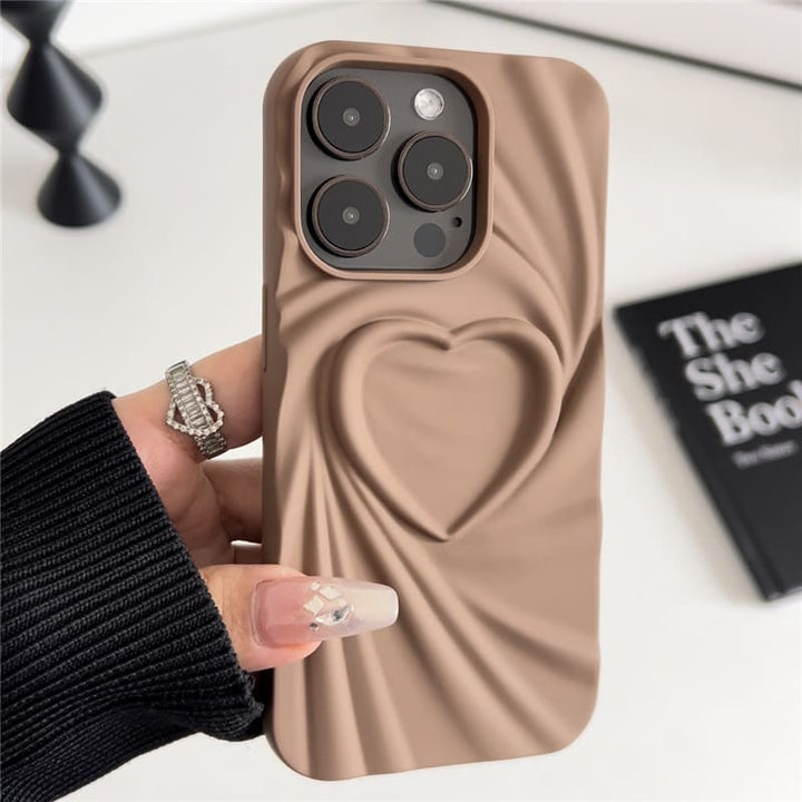 Premium Korean Heart Silicone Case for iPhone – Ultimate Drop Protection 11 - 14ProMax