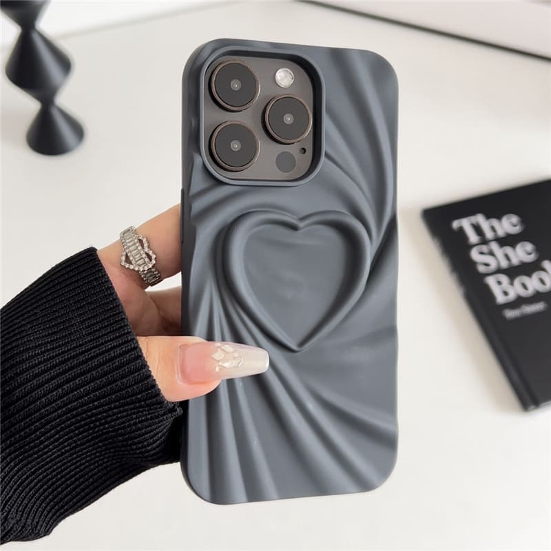 Premium Korean Heart Silicone Case for iPhone – Ultimate Drop Protection 11 - 14ProMax