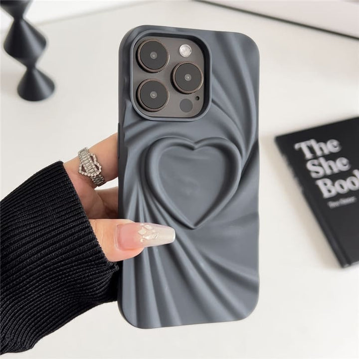 Premium Korean Heart Silicone Case for iPhone – Ultimate Drop Protection 11 - 14ProMax