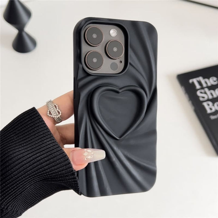 Premium Korean Heart Silicone Case for iPhone – Ultimate Drop Protection 11 - 14ProMax