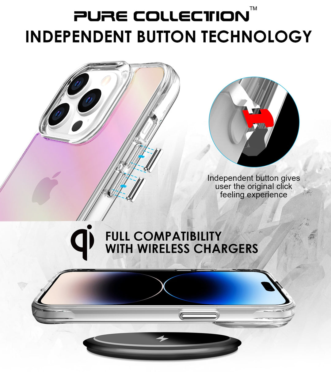 Ultra Hybrid Holo Transparent Case: Ultimate Anti-Shock & Anti-Yellow Protection for the 14 Series