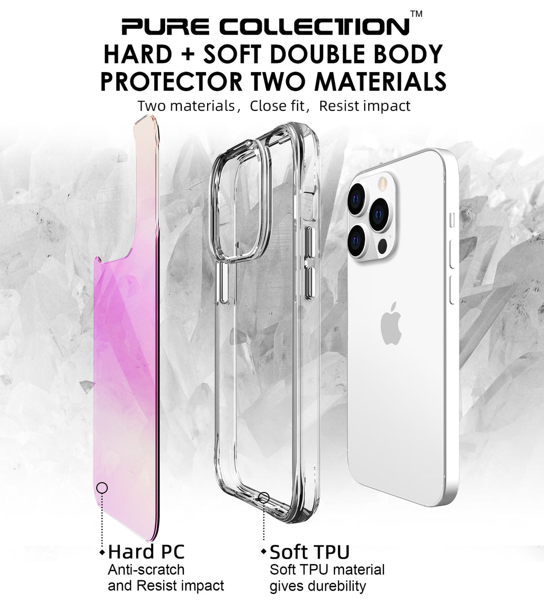 Ultra Hybrid Holo Transparent Case: Ultimate Anti-Shock & Anti-Yellow Protection for the 14 Series