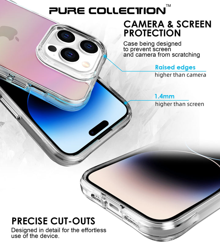 Ultra Hybrid Holo Transparent Case: Ultimate Anti-Shock & Anti-Yellow Protection for the 14 Series