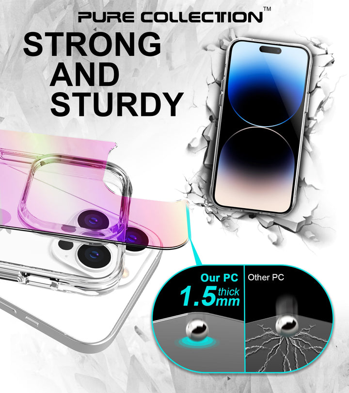 Ultra Hybrid Holo Transparent Case: Ultimate Anti-Shock & Anti-Yellow Protection for the 14 Series