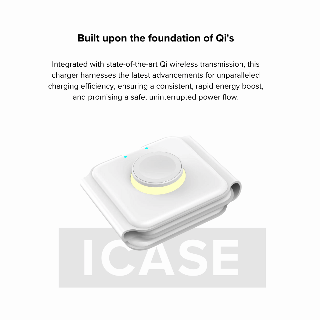 WiWU Qi-Certified MagSafe Charger: Foldable 3-in-1 Wireless Charging Station for All Your Devices.