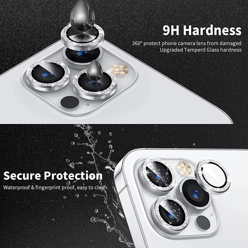 3-Pack for Camera Lens Protector, for iPhone 13 Pro Max/ 13 Pro/ 13 / 12 Pro Max / 12Pro / 12  Glitter diamonds Tempered Glass