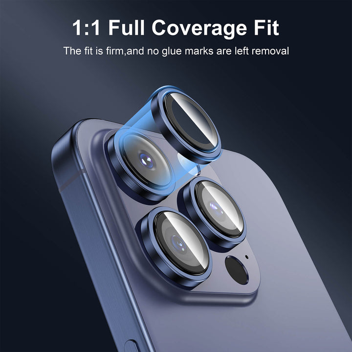 9H Clear Tempered Glass Camera Lens Protector for iPhone 15ProMax, 15 Pro