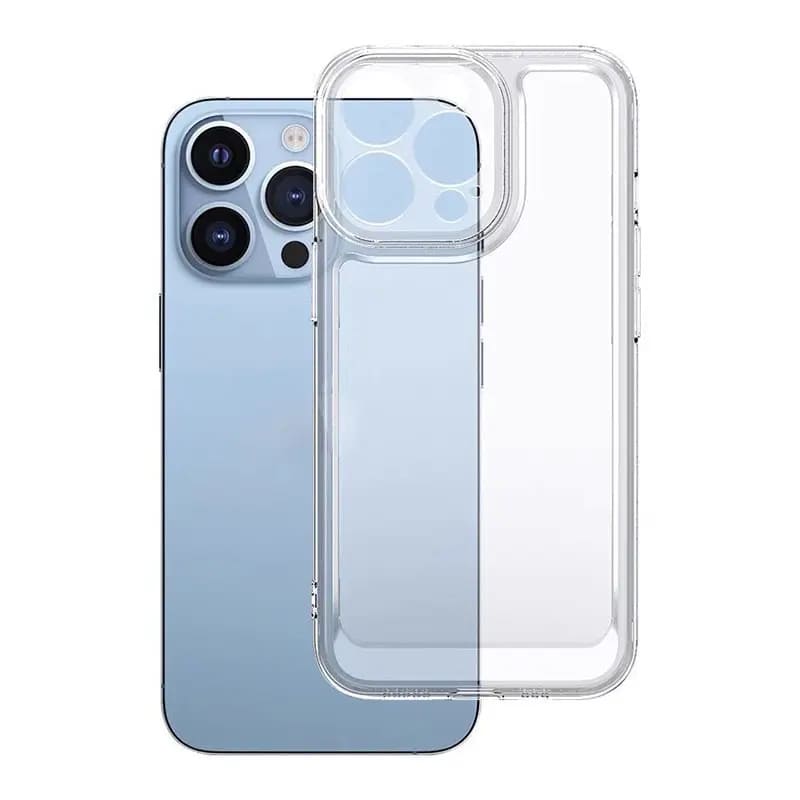 Anti-Shock Silicone Soft Transparent Case with Camera Lens Protection for iPhone 14, 13, 12 Series - ICASE.PK