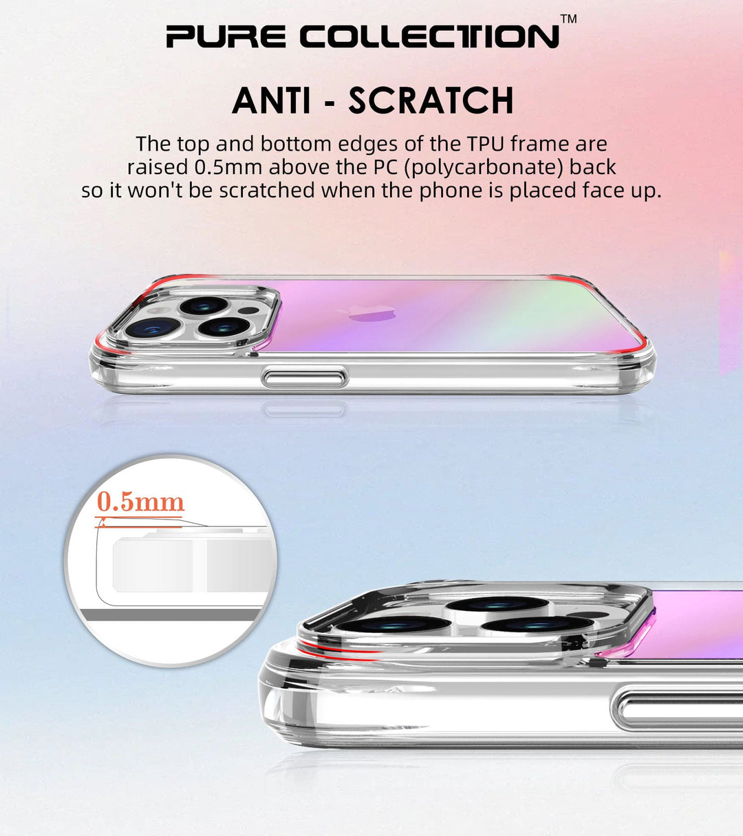 Ultra Hybrid Holo Transparent Case: Ultimate Anti-Shock & Anti-Yellow Protection for the 15 Series