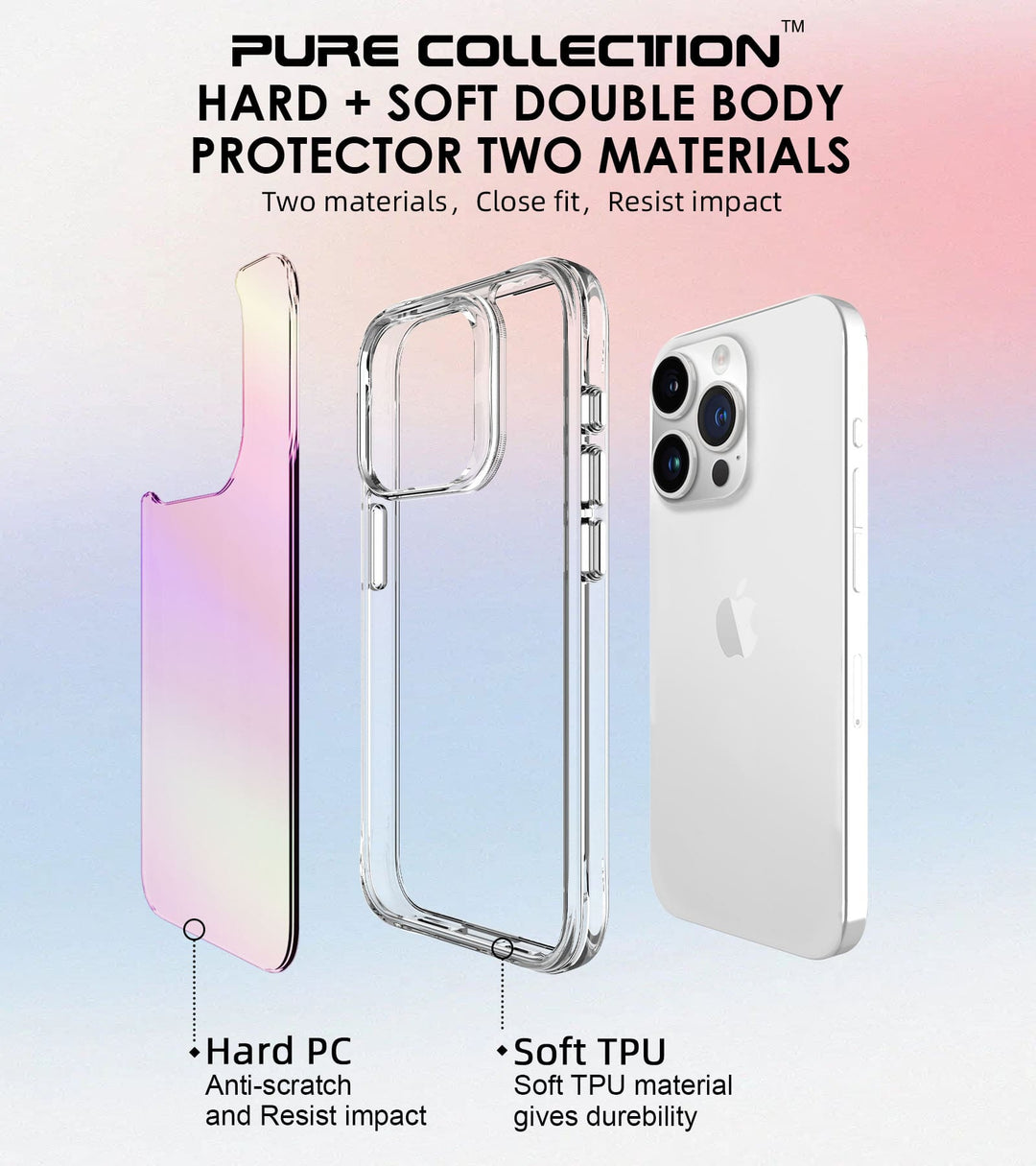 Ultra Hybrid Holo Transparent Case: Ultimate Anti-Shock & Anti-Yellow Protection for the 15 Series