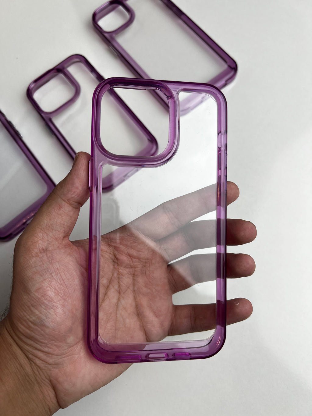Ultra Hybrid Anti-Yellow Purple Bumber Case for 14 Series - ICASE.PK