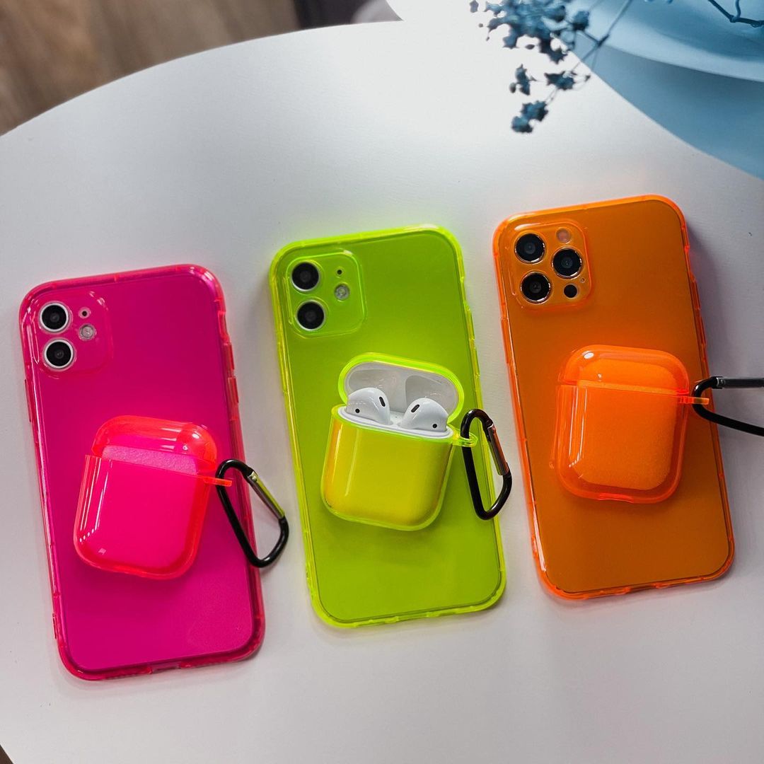 High Quality Neon AntiShock Camera Protected Soft Case 7/8 - 13ProMax - ICASE.PK