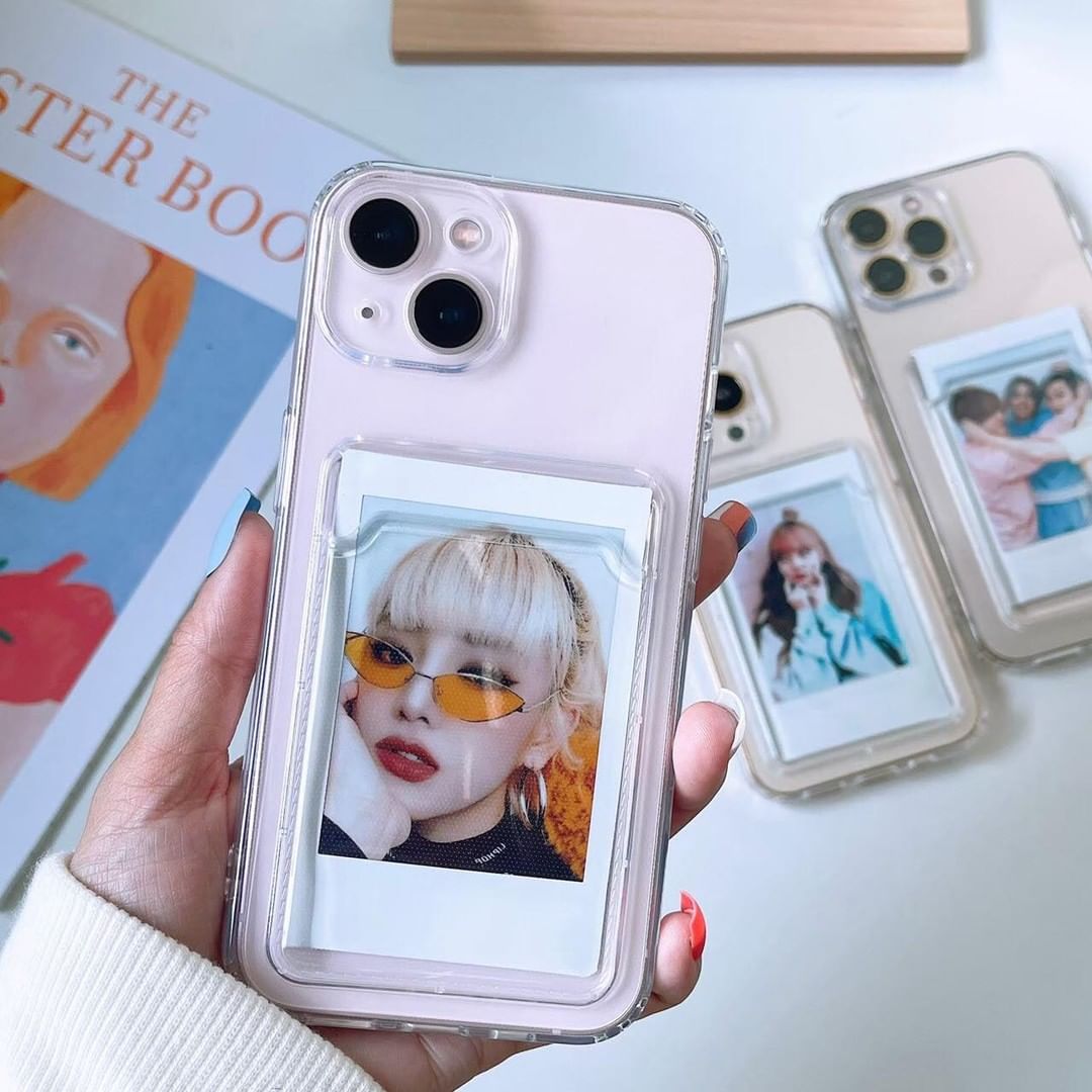 Camera Protected Card Holder Transparent Anti-shock for iPhone 11 to 14 Series - ICASE.PK