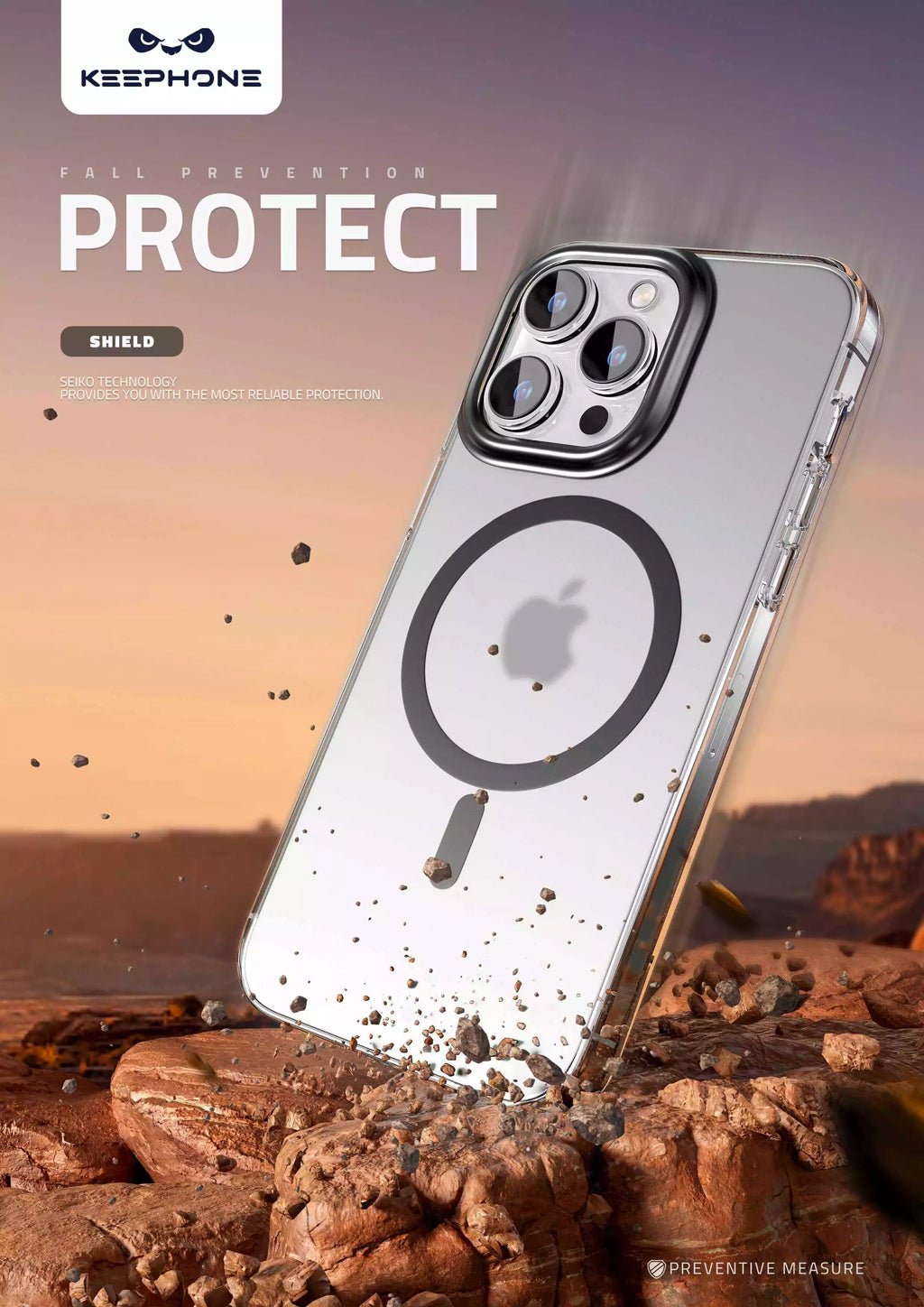 iPhone 14 - 14ProMax Matching MagSafe Clear Case Anti-Shock - ICASE.PK