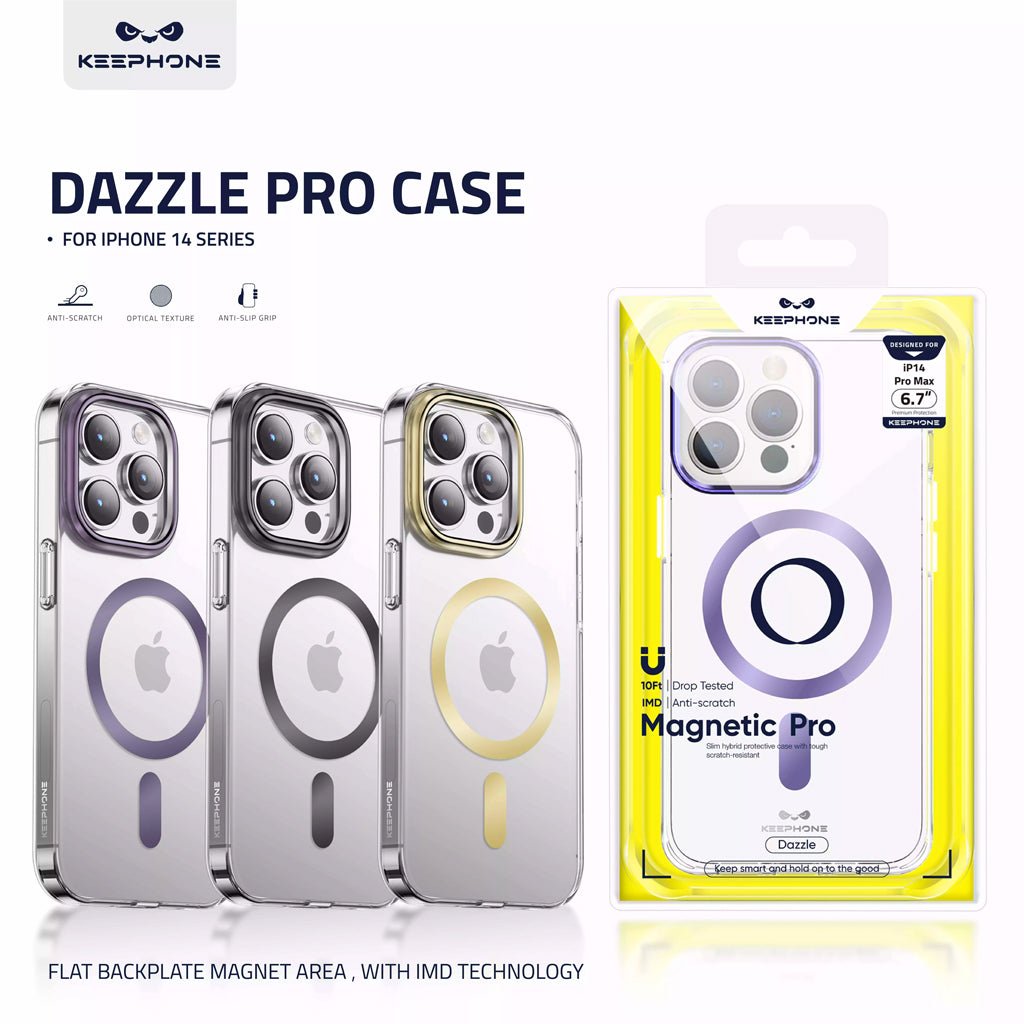 iPhone 14 - 14ProMax Matching MagSafe Clear Case Anti-Shock - ICASE.PK