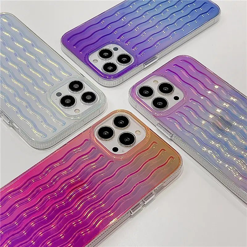 High-Quality Holographic Anti-Shock Pattern Case 14, 13 Series - ICASE.PK