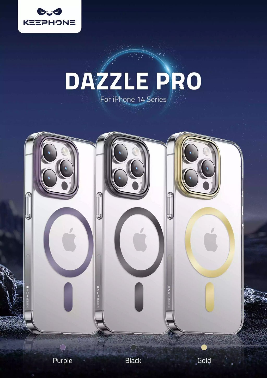 iPhone 14 - 14ProMax Matching MagSafe Clear Case Anti-Shock - ICASE.PK