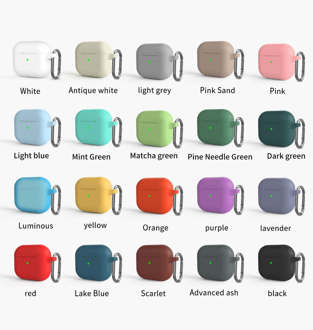 High Quality Silicone Airpods 3 Cases Protective Full Cover 1.5mm - ICASE.PK
