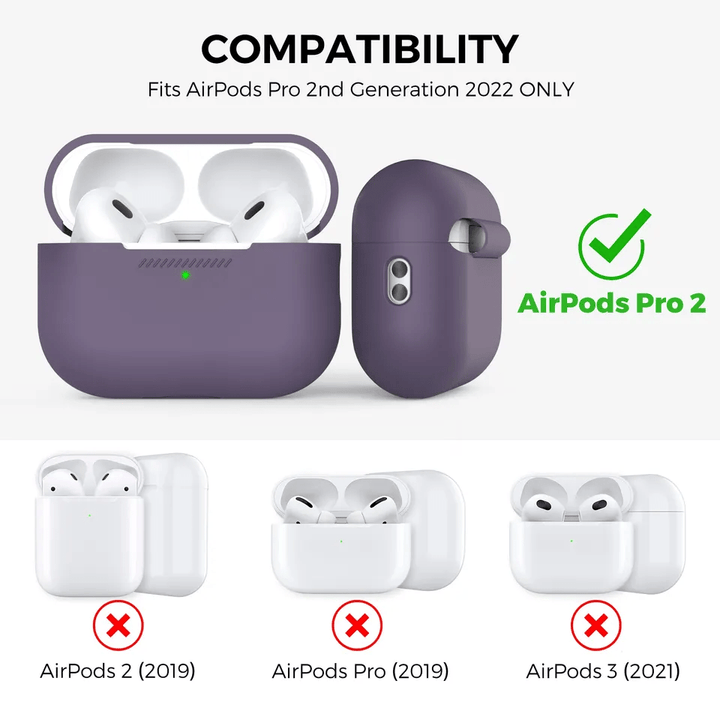 Premium Silicone Case for AirPods Pro 2nd Generation, Protective Full Cover 1.5mm - ICASE.PK