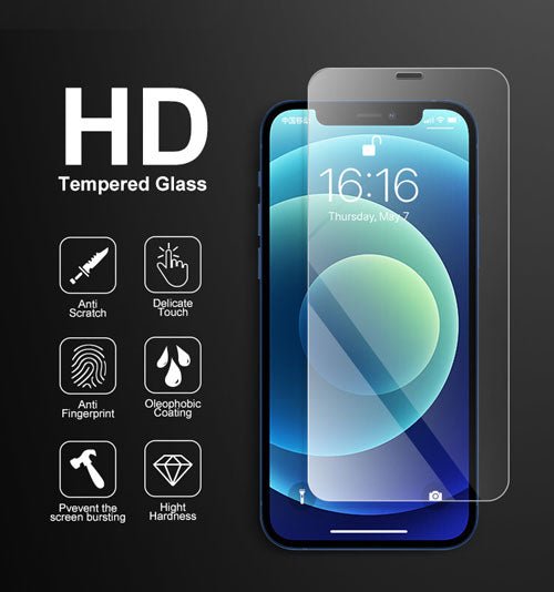 ICASE Bundle Deal Premium Protection Kit Including 2 Clear Screen Glass Protector with Installation Tray Included X - 12ProMax ( Camera Covered ) - ICASE.PK