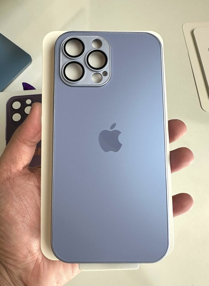 Original AG Frosted Matt Glass Case With Integrated Lens Protector - ICASE.PK