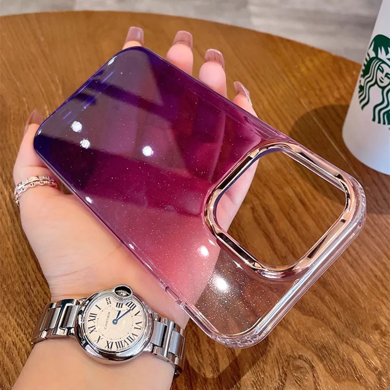 Gradient Bling Transparent Anti-Shock Case for 14, 13, 12, 11 Series - ICASE.PK
